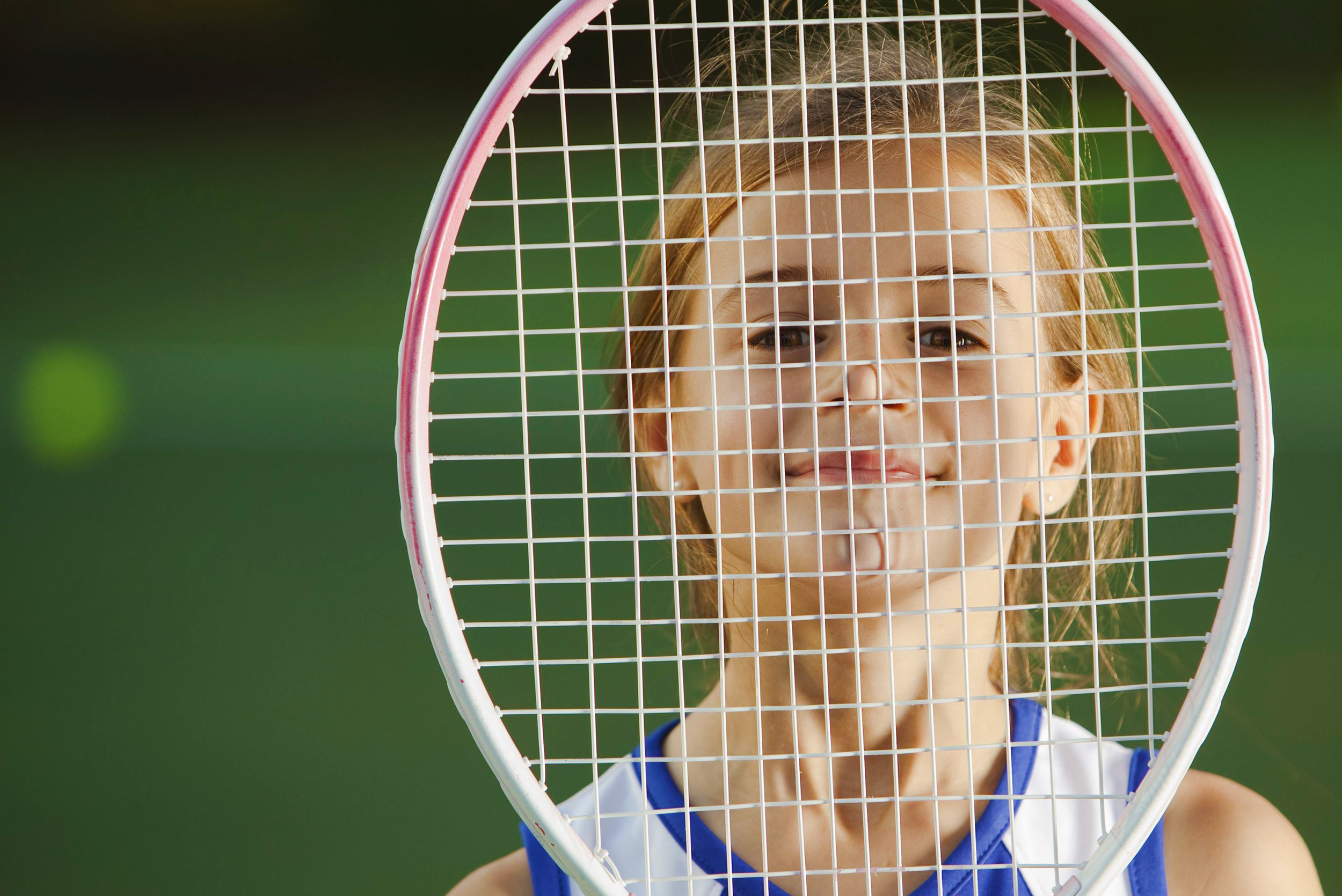 young girl with racquet