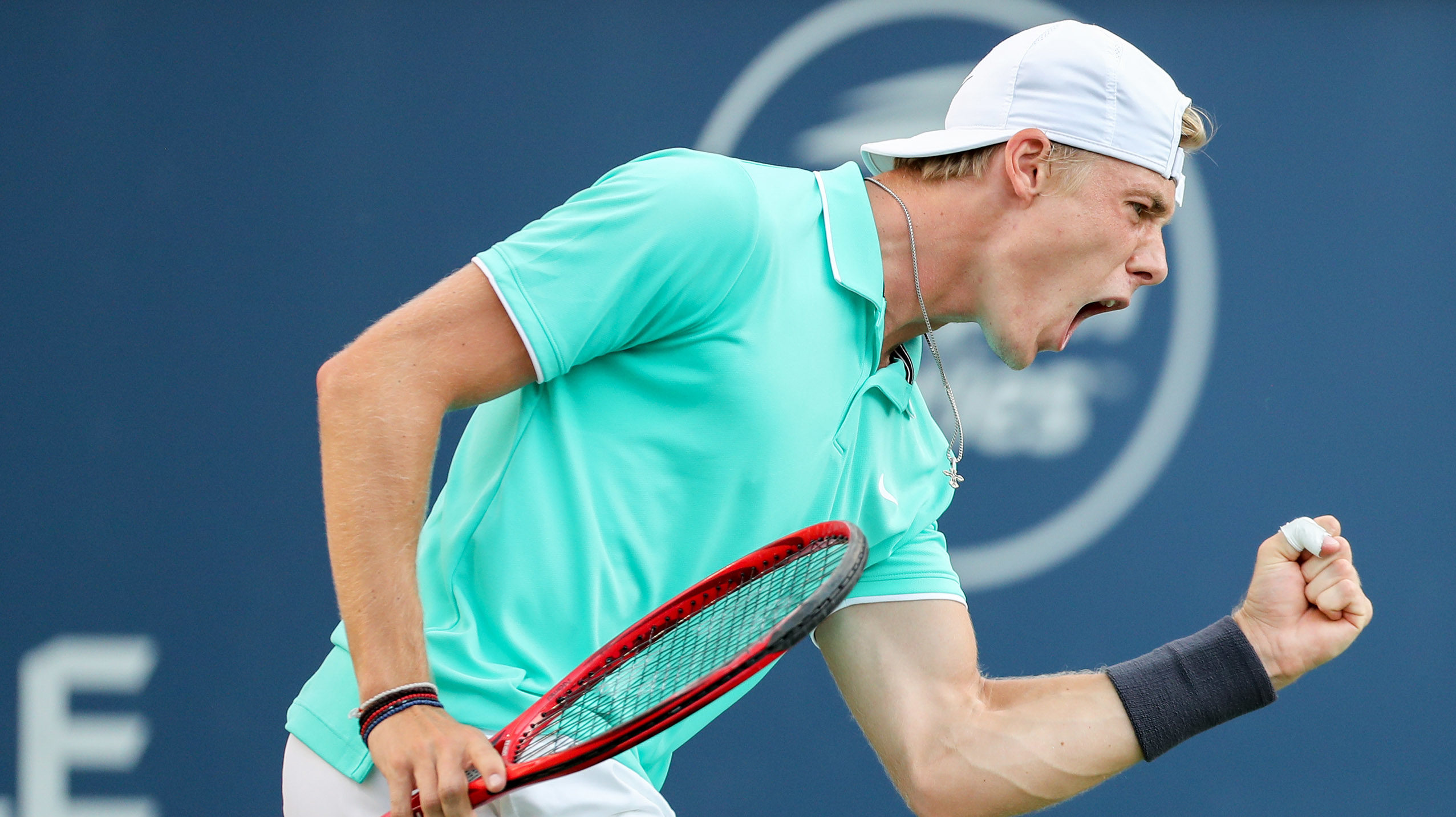 Denis Shapovalov celebrating a point