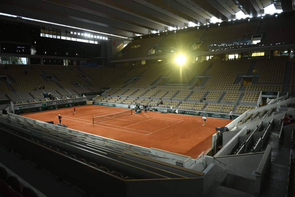 Roland Garros main court empty