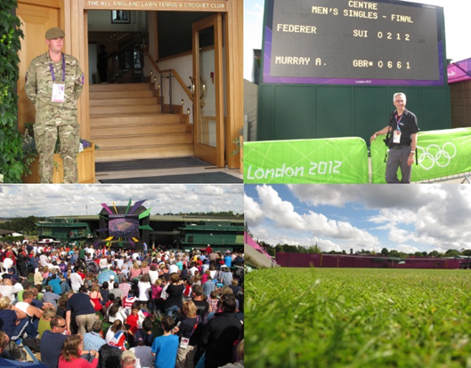 Montage of various photos at Wimbledon