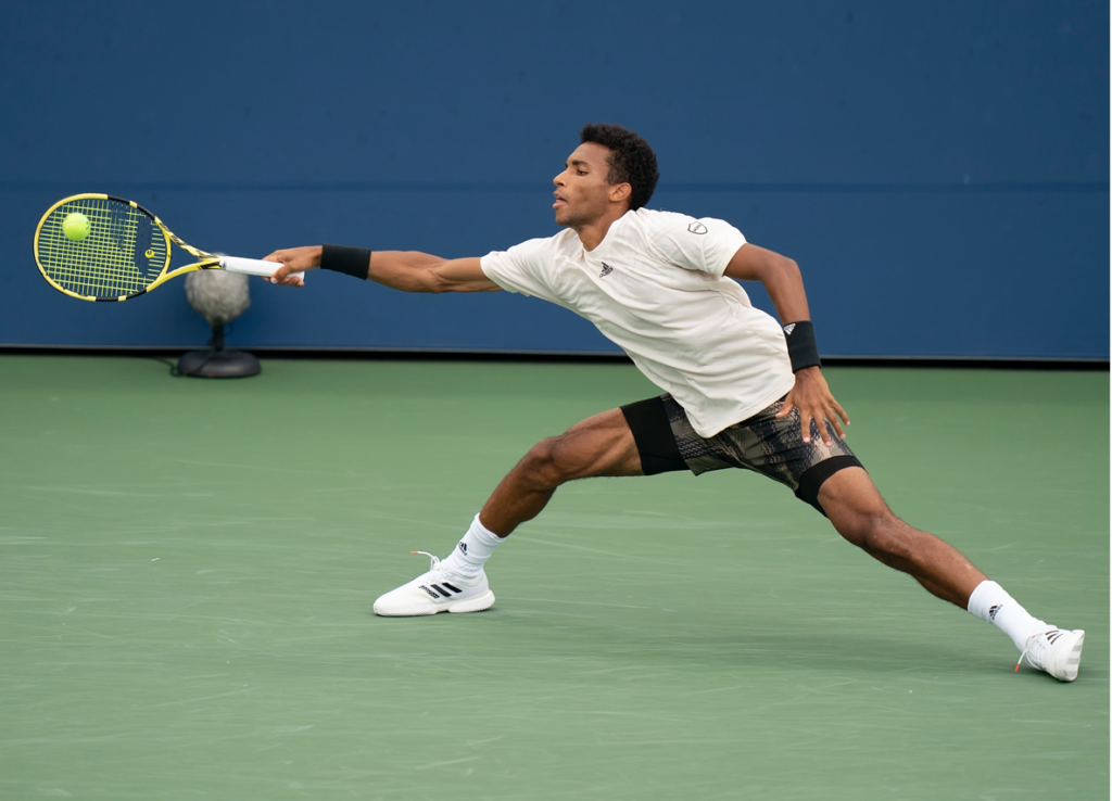 auger-aliassime stretches for forehand