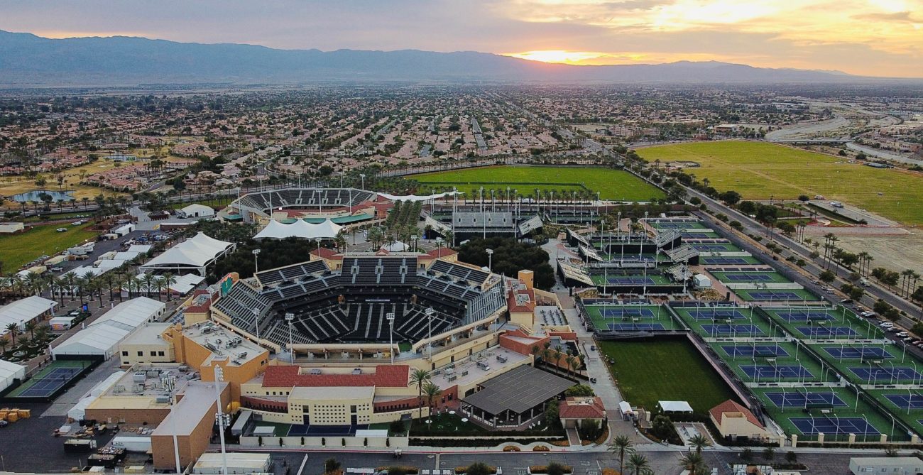 Indian Wells tennis site from above