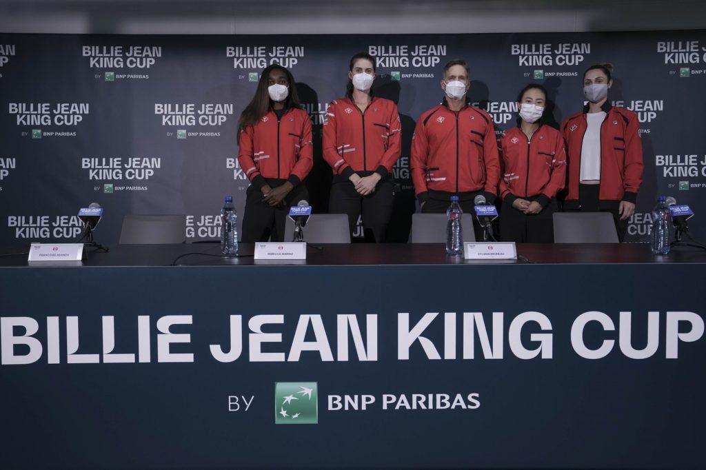 Team Canada press conference 2021 Billie Jean King Cup Finals