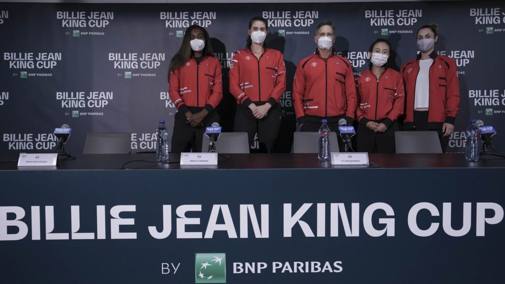 Team Canada press conference 2021 Billie Jean King Cup Finals