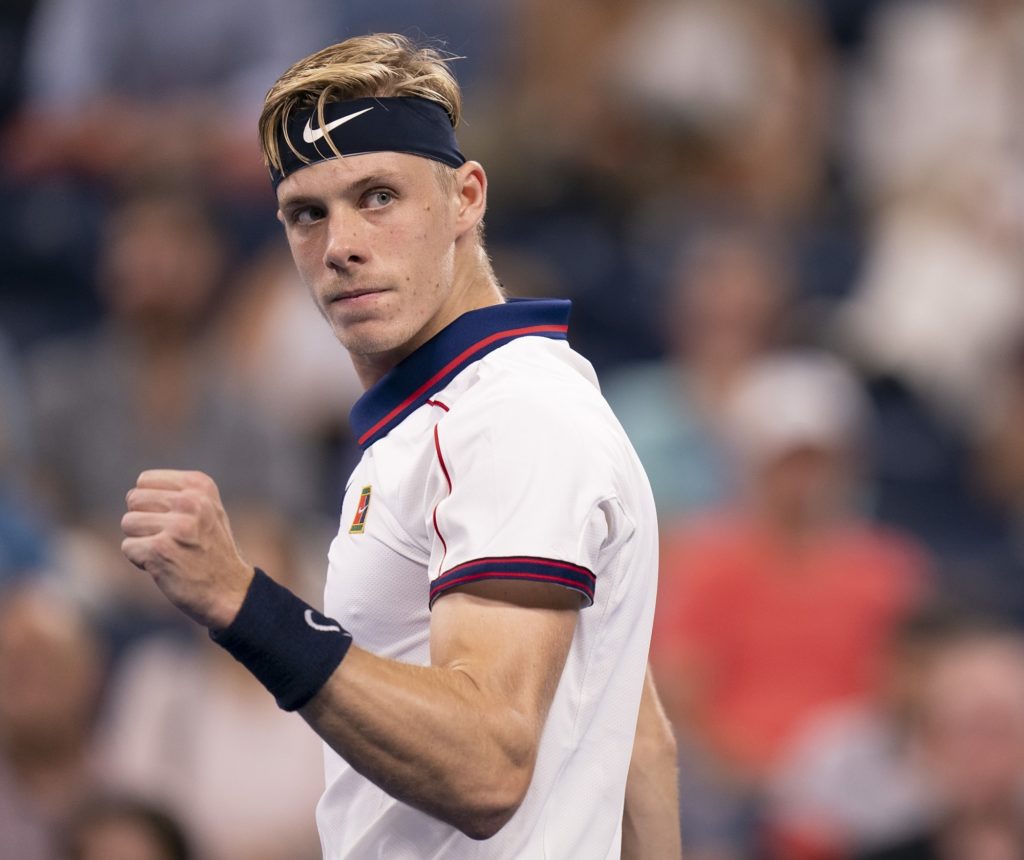 Denis Shapovalov wins the point at the US OPEN 2021