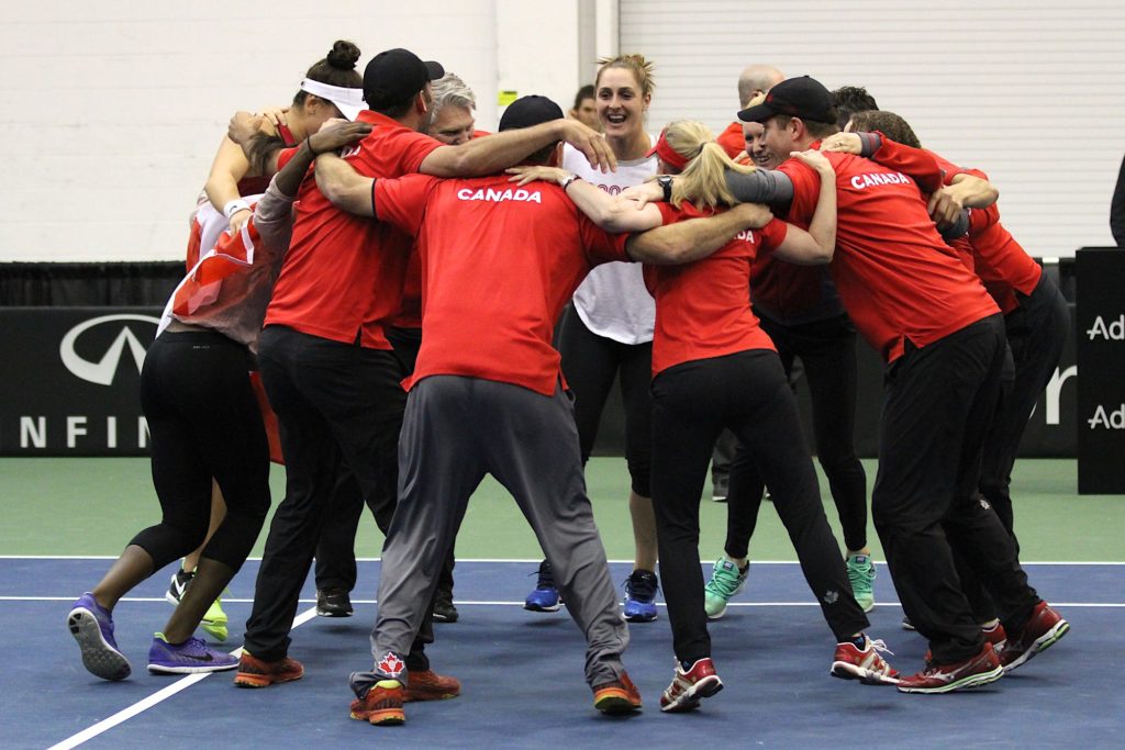 Canada winning the tie - Fed Cup 2017