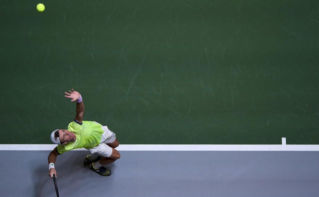 Dmitry Popko practice - Davis Cup Finals 2021