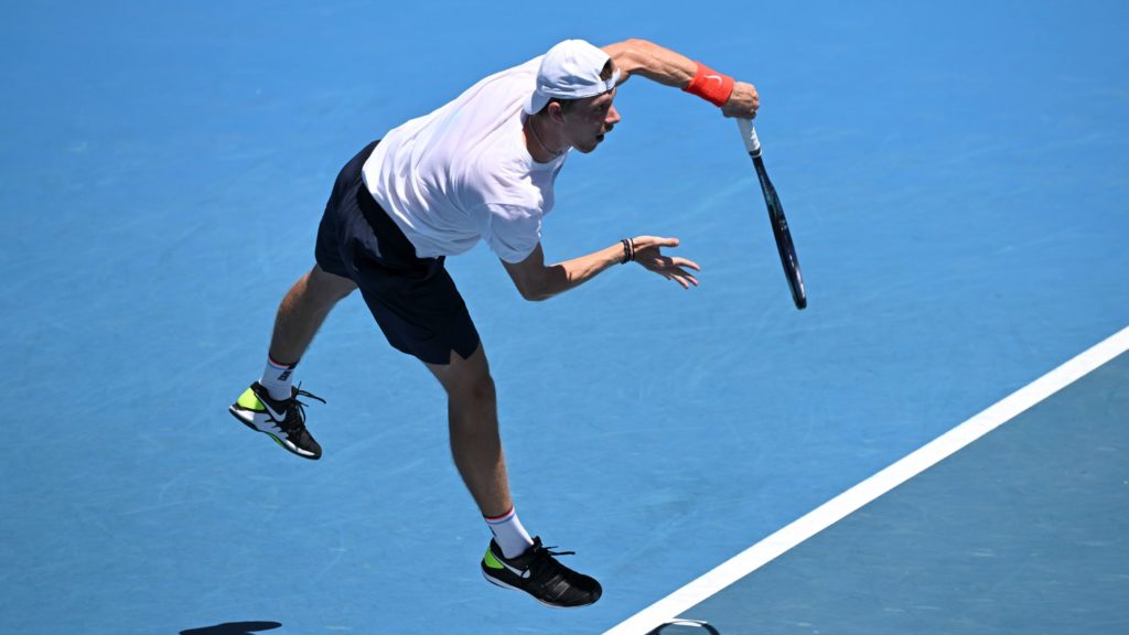 Denis SHapovalov practice Australian Open 2022