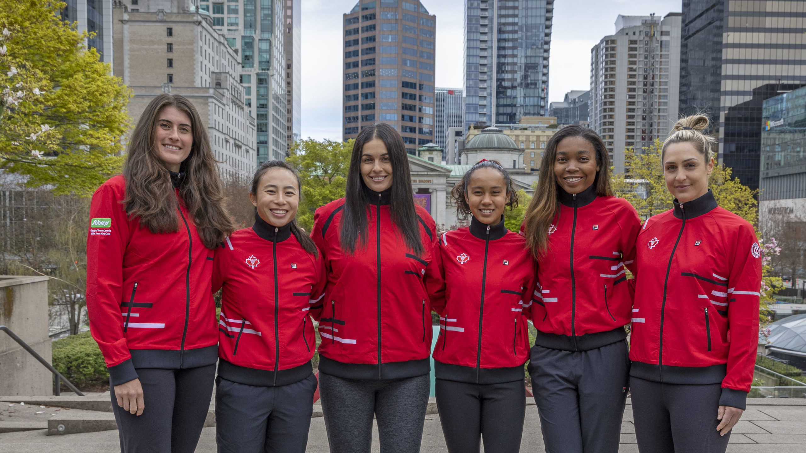 Billie Jean King Cup team at Vancouver