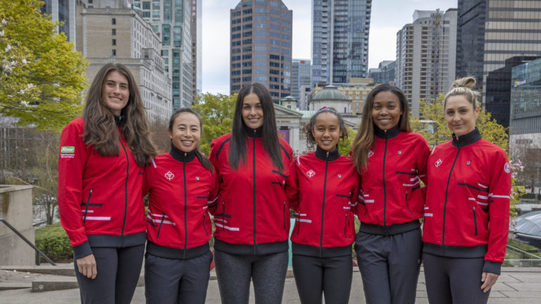 Billie Jean King Cup team at Vancouver