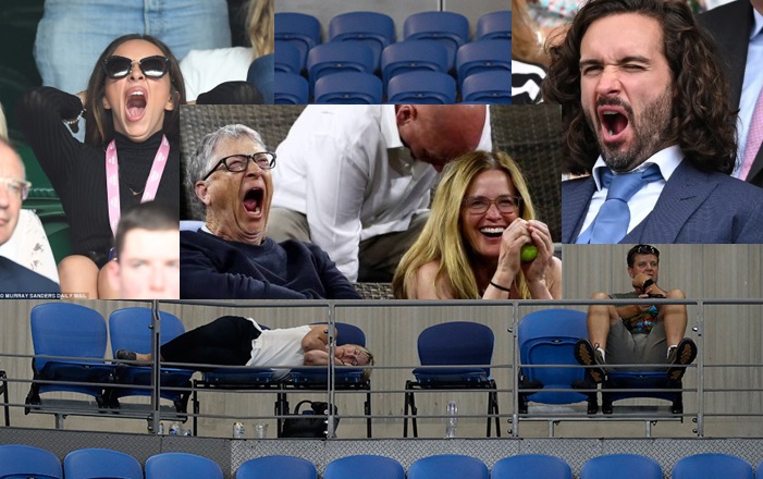 People yawning at the US Open in 2022