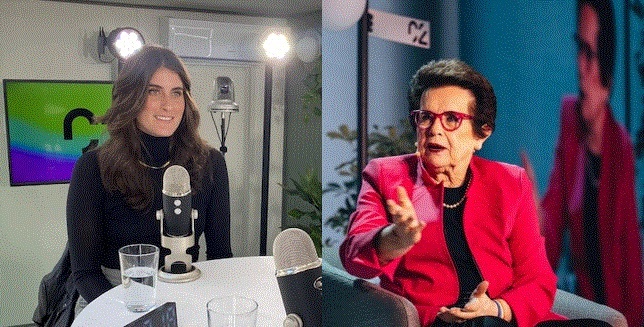 Rebecca Marino and Billie Jean King at C2 Montreal conference